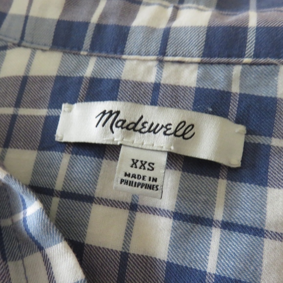 SOLD Madewell Plaid Over-sized Button Down NWOT - Picture 2 of 5
